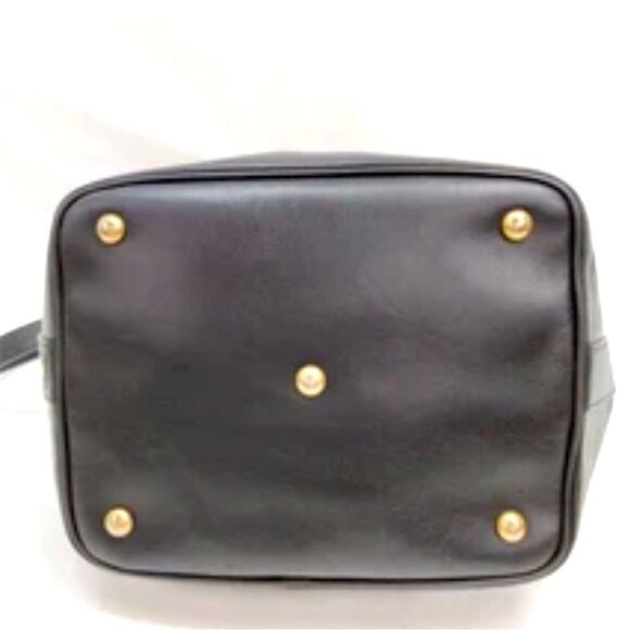 SAINT LAURENT YSL Black Leather 2way Emmanuelle Bucket Bag - Picture 4 of 13